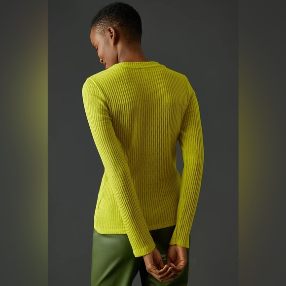 Anthropologie Pilcro Sheer Layering Long Sleeve Top Size Large - Picture 10 of 10